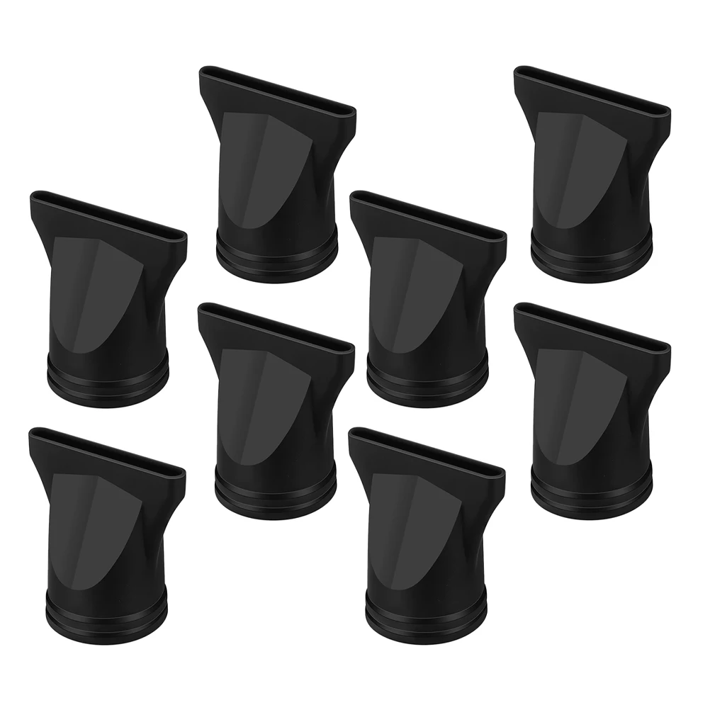 

8 Pcs Hair Nozzle Accessories Black Plastic Universal Attachments Blow Dryer Straightening Salon Dryer Bath Facilities
