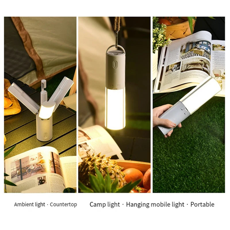 Camping Lights Camping Flashlight Collapsible 3-Mode LED Light, Ultra-Bright & Compact, Power Bank Option, Perfect