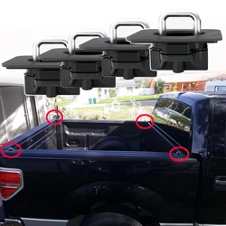 4PCS Tie Down Anchors Retractable Truck Bed Top Side D Ring Stainless Steel  For Ford Ranger F150 F250 F350 Super Duty 2017-2024