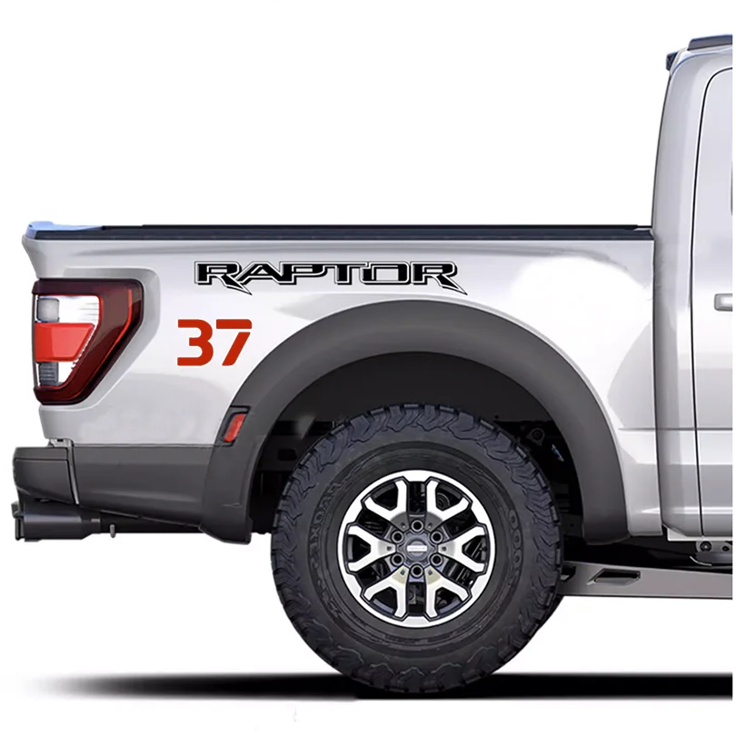 

Off Road Bedside Stickers Rear Trunk Number 37 Graphics Sticker Decal for 2019 2020 2021 2022 2023 2024 Ford F150 Raptor Pickup