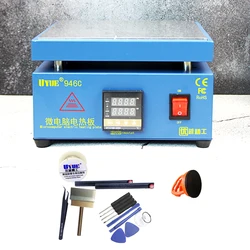 200 * 200mm LCD Digital Display Preheating Station 800W Heating Station UYUE 946C Hot Plate Station Screen Replace Seperator