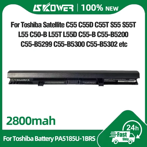 SKOWER PA5185U-1BRS Batería para Toshiba Satellite C50-B C55-C C55D-B C55D-C C55T-B L50-B L55-B E45-B L55T Serie PA5184U PA5186U