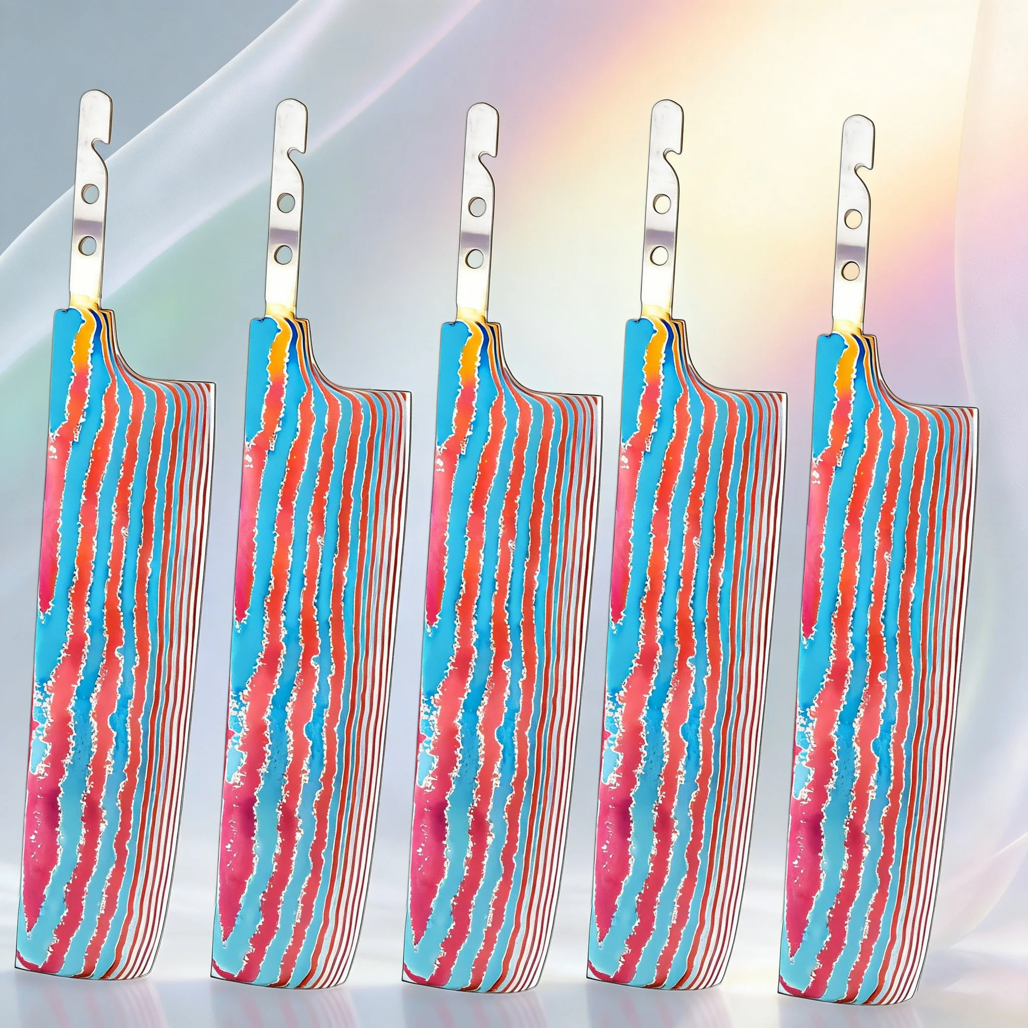 

1/2/3/4/5PCS,Hand Forge Damascus Timascus Blank Blades No Handle Nakiri Knives Blade DIY Knife Blank Professional Kitchen Stuff