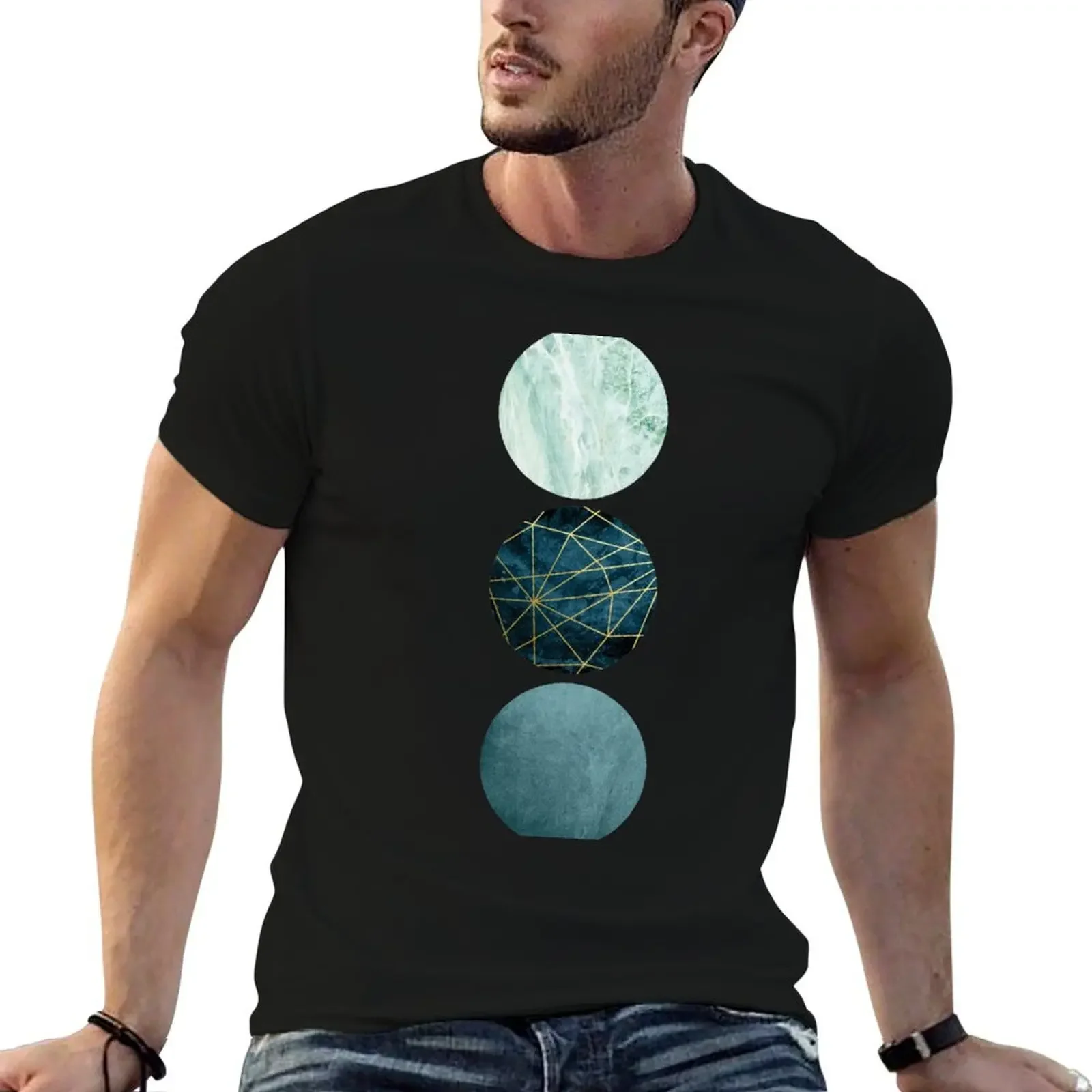 Teal Minimalist T-Shirt graphic tee shirt essential t shirt oversized t shirt black t-shirts for men