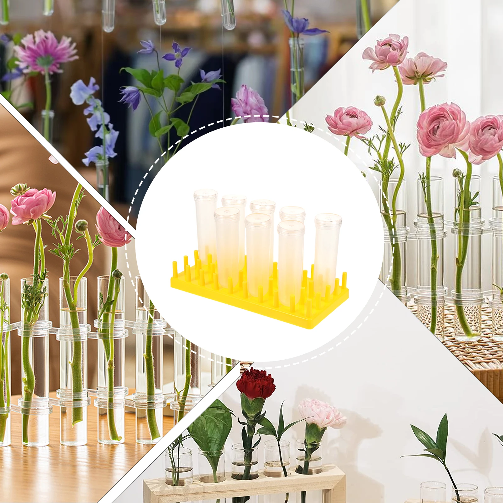 

1 set Plastic Water Floral Nutrient Arrangement Preservation Fresh Flower Storagereusable Flower For Florist Diy Floral