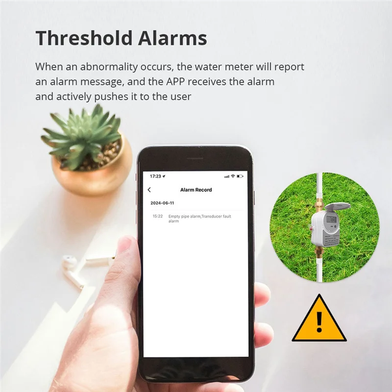 Tuya Zigbee Ultrasonic Water Meter DN15 With Valve LCD Display Water Quantity Flow Consumption Measure IP68 Waterproof