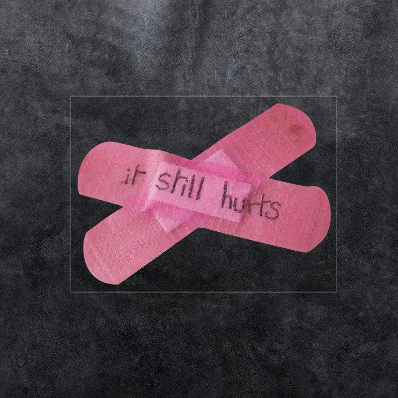 Pink Band Aid Hurt Injury Stickers Car Styling Vinyl Truck Auto Body Window Tail Warning Text Tape