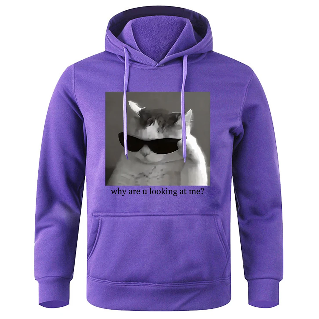 

Cool Cat Wearing Sunglasses Printing Hoodies Mens Fashion Comfy Sweatshirt Unisex Loose Sportwear Streetwear Vintage Clothing