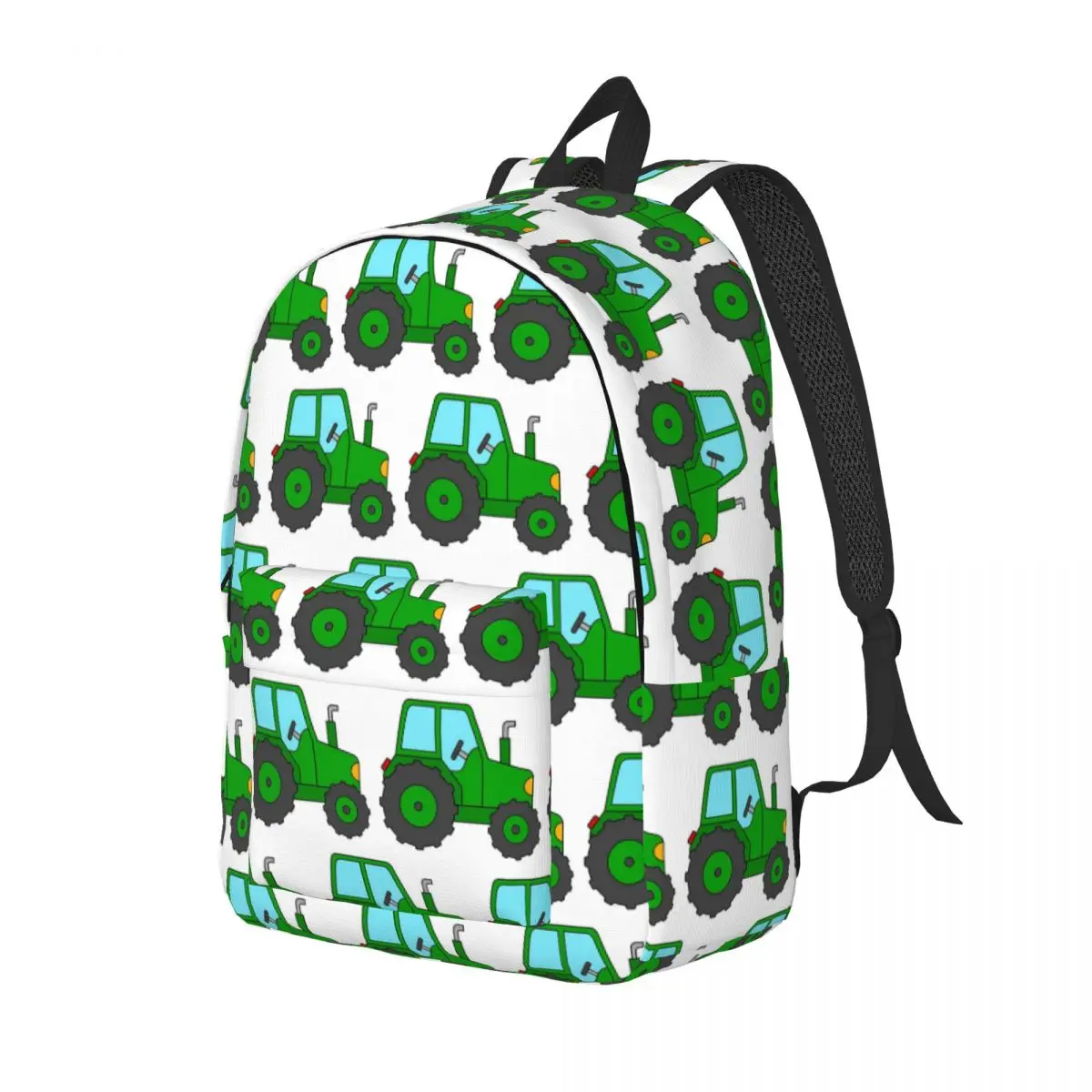 Green Tractor Student Backpack School Bag Hiking Travel Daypack for Boys Girls Bookbag Shoulder Bags