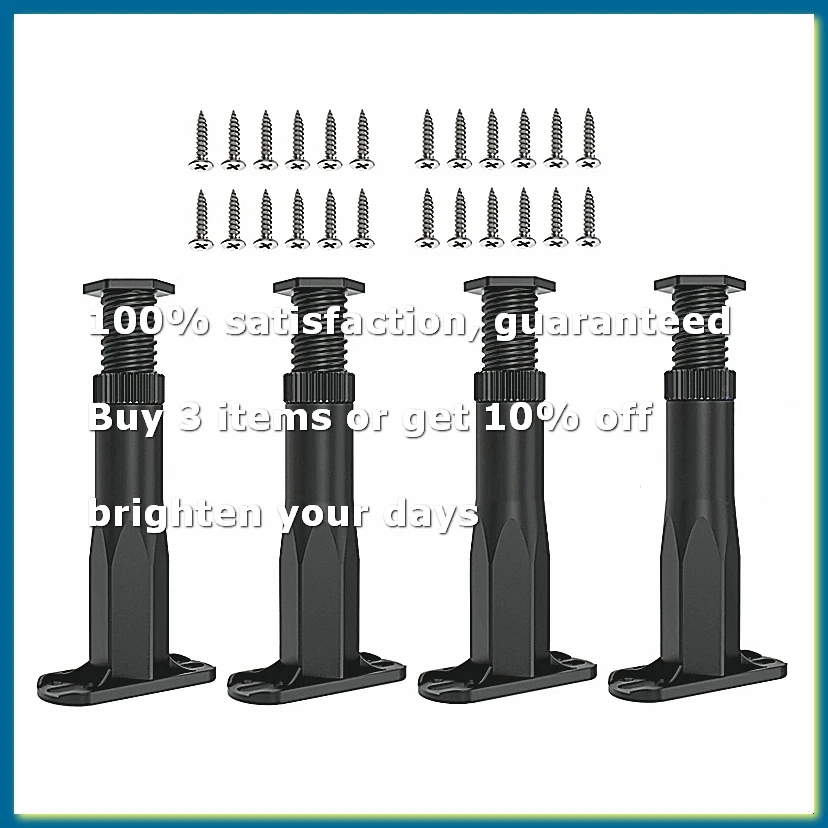 Adjustable Bed Frame Support Legs 4PCS 8.3In-14.5In Heavy Support Leg for Frame Sofa Chair Table Center Slats