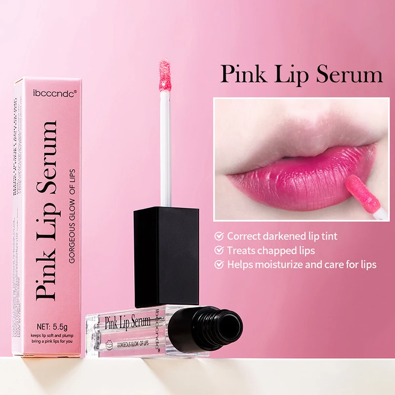 Rosa Lippen serum feuchtigkeit spendend entfernen dunkle Anti-Rissbildung reduzieren feine Linien Lippenstift praller aufhellen Lippen Peeling sexy Kosmetik