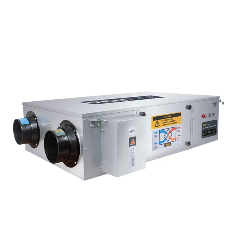 Central Fresh Air System Ceiling Purification Air Conditioner Set Full Heat Exchange Fresh Air Ventilator