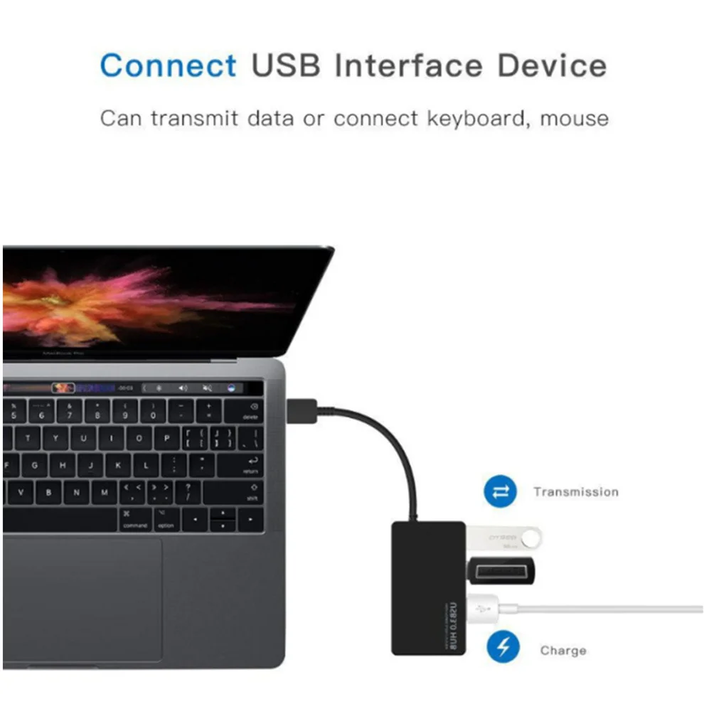 High-Speed USB 3.0 Hub 4 Port MultiFunction USB HUB Adapter Expander Splitter Plug & Play For PC Compatible with Various Systems