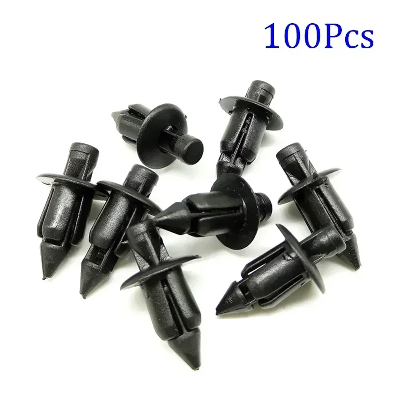 100pcs Plastic  Fairing Rivet Setting Panel Fastener Clips For Honda Professional Auto Parts Interior Parts Plastic Black