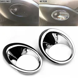 2×Chrome Front Fog Light Cover Trims Fits For Nissan- Qashqai- / +2 / Dualis J10 2010-2013 Automotive Interior Accessory