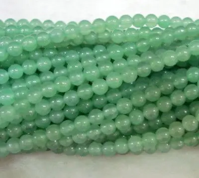 

20pcs Natural 4MM Greed Natural stone Round Loose Bead Semi-precious stones 15"