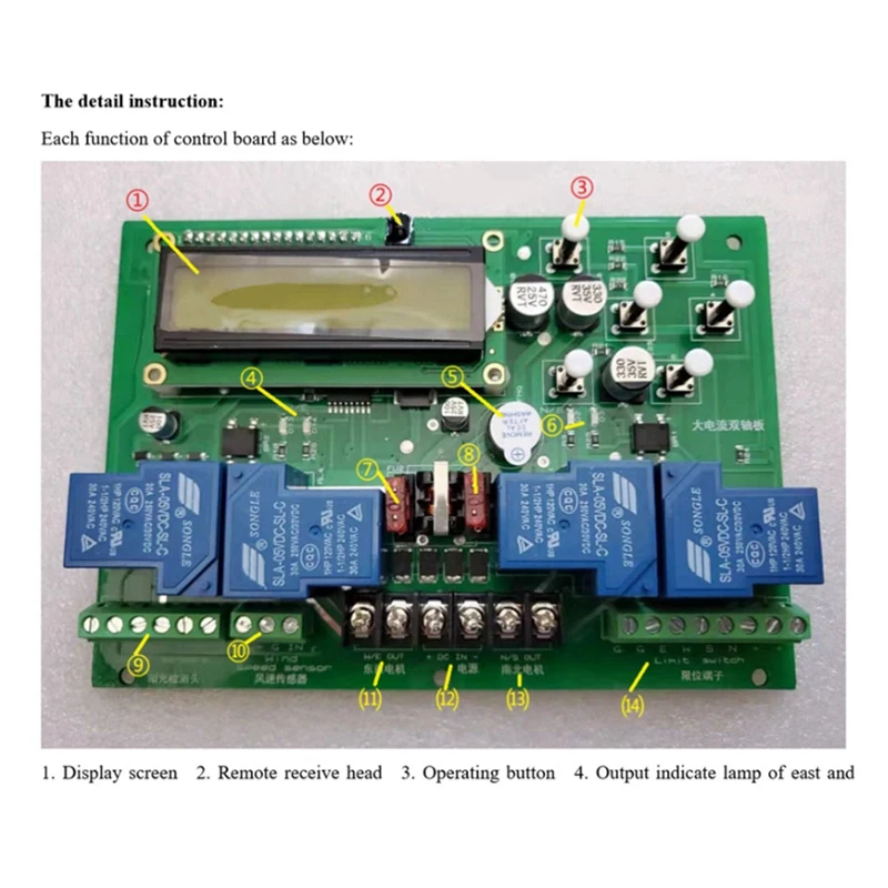 Dual Axis Solar Tracker Controller Sun Tracker Automatic Tracking Controller System Platform Tracking