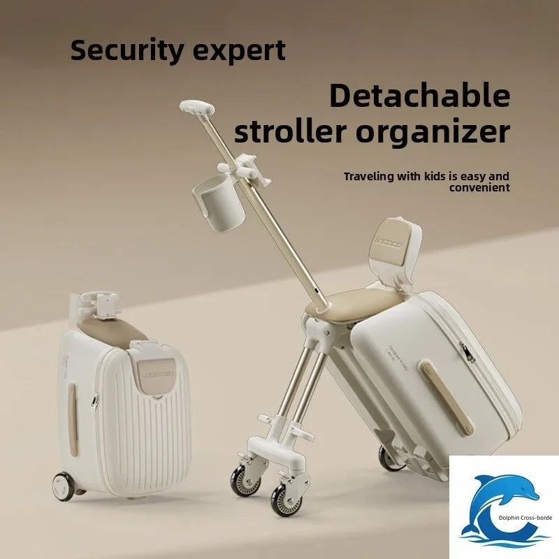 New modelKids Ride On Luggage Toddler Travel Suitcase Rolling Trolley Children Rideable Stroller Baby Travel Gear