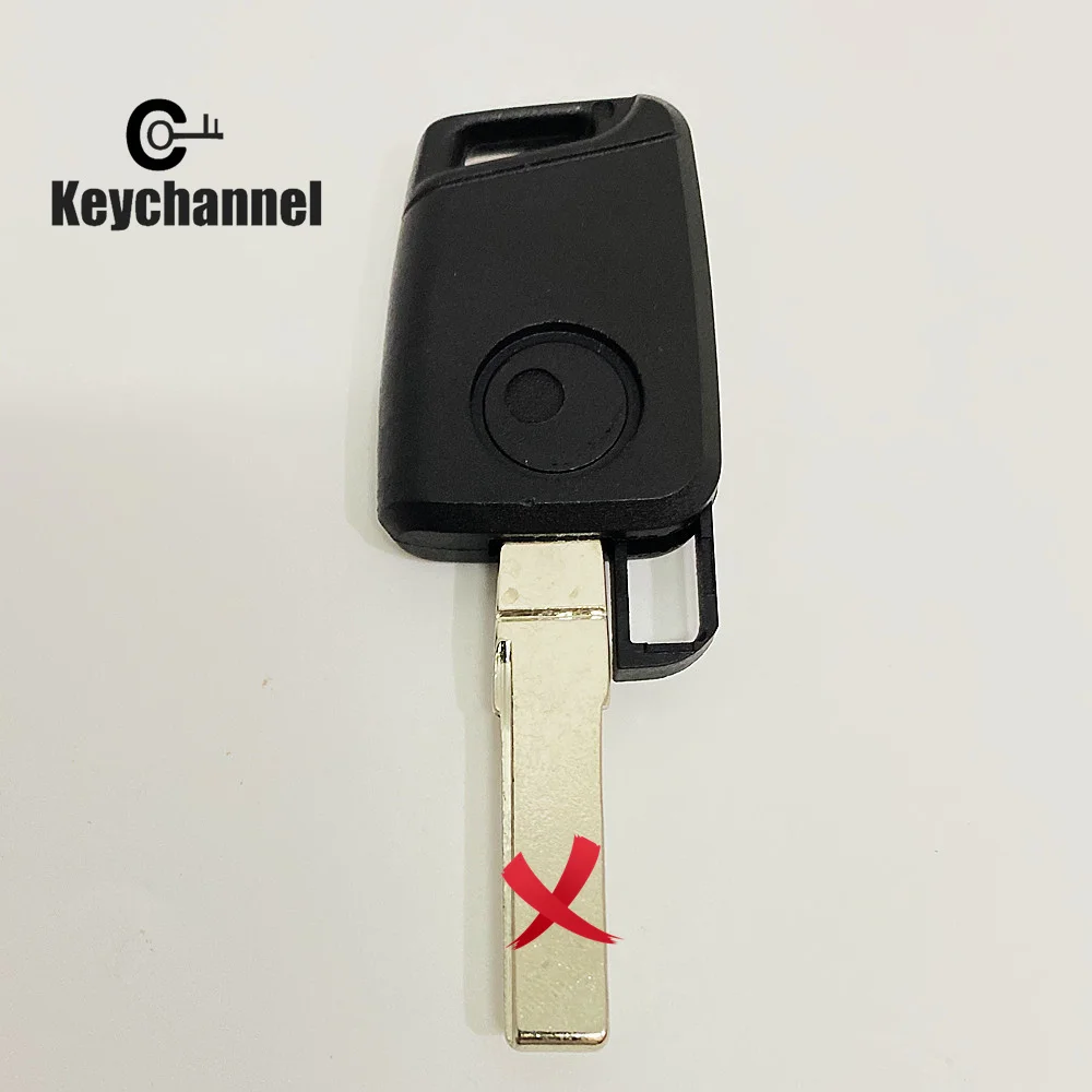 Keychannel 10pcs Transponder Key Shell Car Key Chip Casing MQB Key Case for Golf MK6 MK7 Passat Tiguan Jetta GTI Sokda Seat Leon