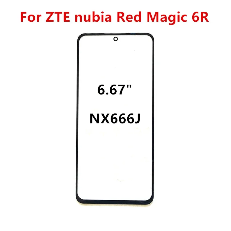 Front Glass For ZTE Nubia Red Magic 9 Pro Plus 8 6 6R 6S Pro 7 Pro Play Touch Screen LCD Display Out Panel Repair Parts + OCA