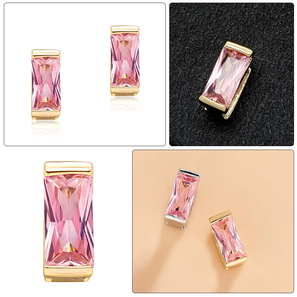 

2pcs Large Zircon Braces Tooth Jewelry Rapper Props Shiny Mouth Grill Decorative Accessories Hip Hop Supplies Metal Grills For