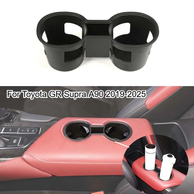 

Fit for Toyota GR Supra A90 2019-2025 Black Car Center Console Armrest Cup Holder Storage Box Car Interior Accessories