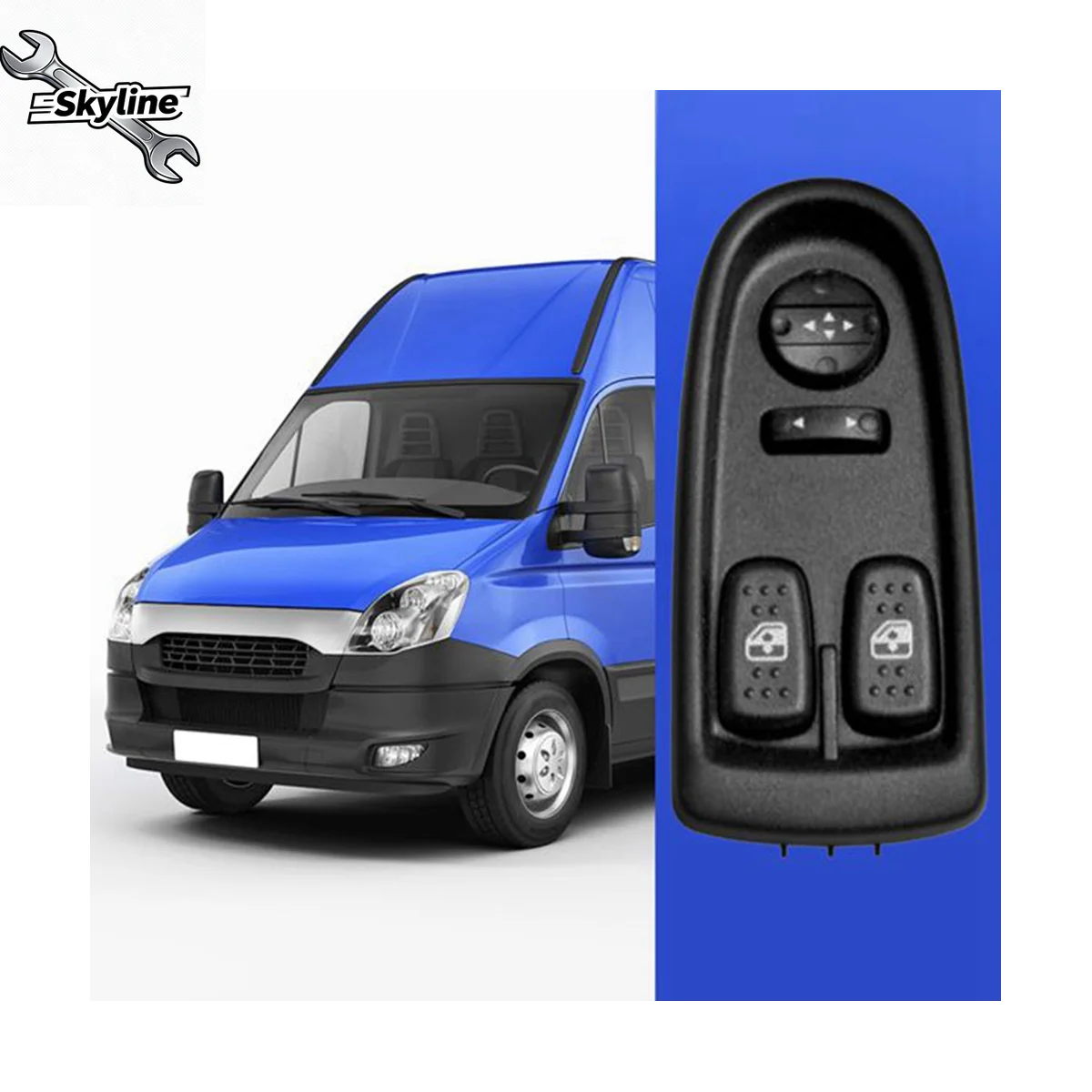 5801304491 Botão levantador do interruptor de controle mestre da janela elétrica dianteira esquerda