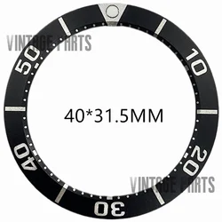 40*31.5Mm aluminum ocean flat bezel insert fit for seiko watch