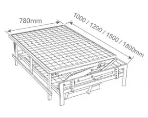 Cadre de levage fonctionnel réglable, canapés-lits brodés personnalisés, solutions matérielles multifonctionnelles, vente directe d'usine