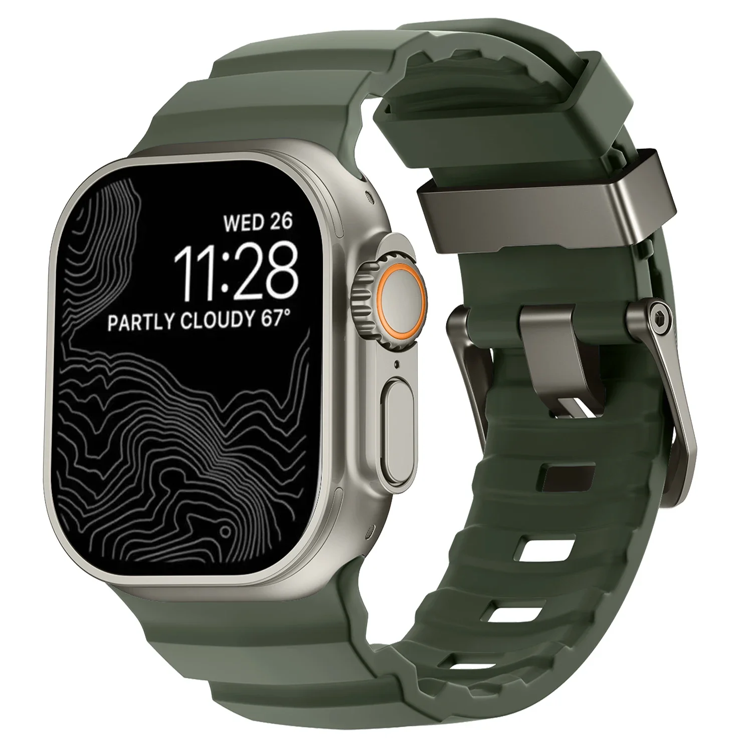 NONE Trail Silikonarmband für Apple Watch Ultra 3 2 49 mm Armband 46 mm 45 mm 44 mm Sportarmband für iWatch Serie 11 10 Ultra 9 8 7 6 SE3 9