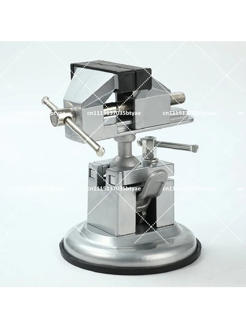 Mini Drill Press Vise Clamp with Suction Cup 360° Rotation Bench Vice for DIY Sculpture Craft Carving