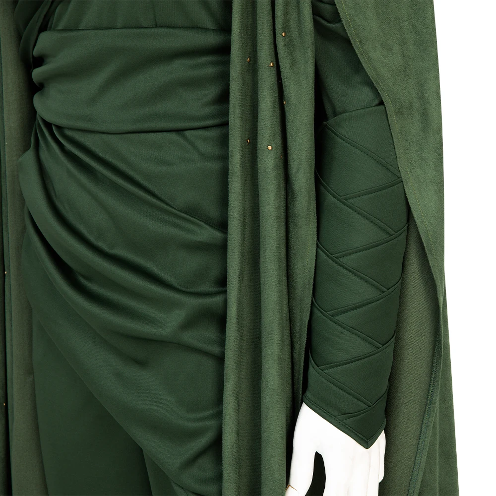 Loki 2 Grenn Cloak God Traje para homens, Carnaval de Halloween, Super-herói Cosplay, cocar, adulto