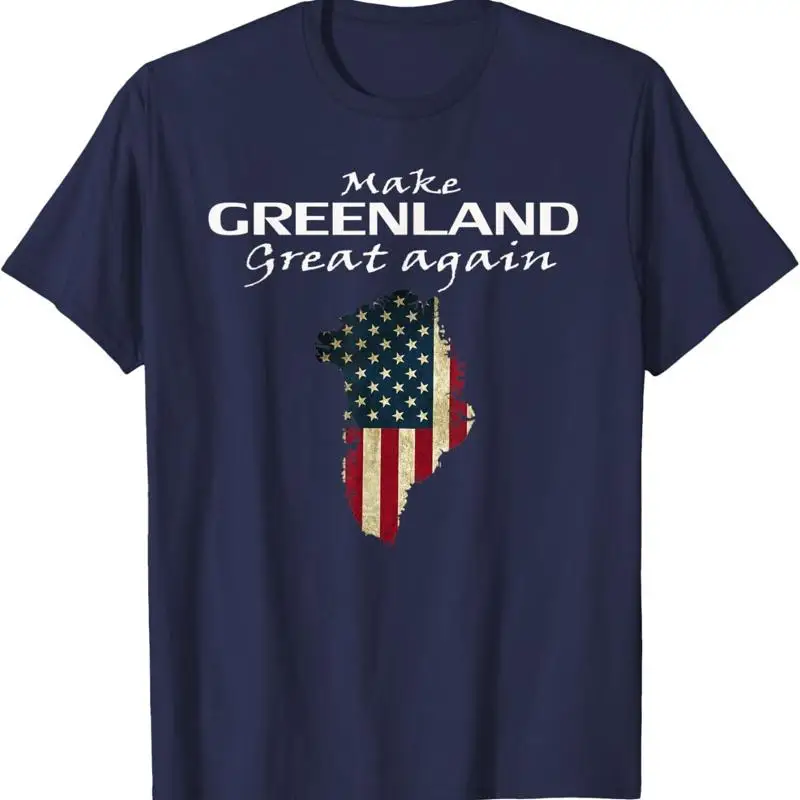 

Funny Make Greenland Great Again American Flag T Shirt