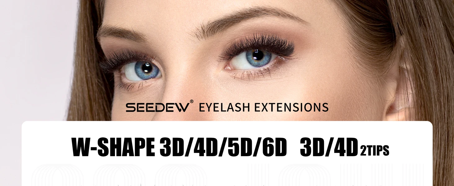 SEEDEW W-Form 3D 4D 5D 6D Automatisch Blühende Vorgefertigte Fächer-Wimpernverlängerungen Flowers Knows Makeup Super Weich Voll Dicht – Detail 1