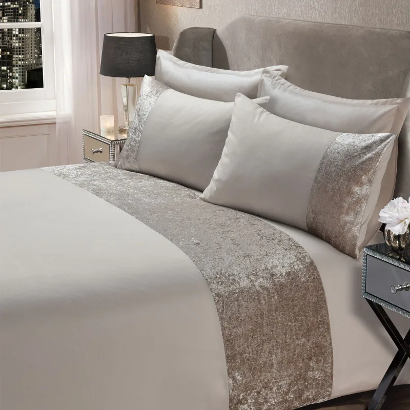 Black Velvet Patchwork Silver Duvet Cover Set Single Twin Double Queen King Cal King Size Bed Linen Set