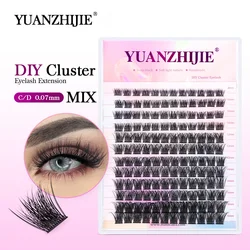 YUANZHIJIE Fluffy DIY Eyelashes maquillaje Coating Tweezer Eyelash Glue Kit Freshly Cosmetics Fake Eyelashes Make-up for Women