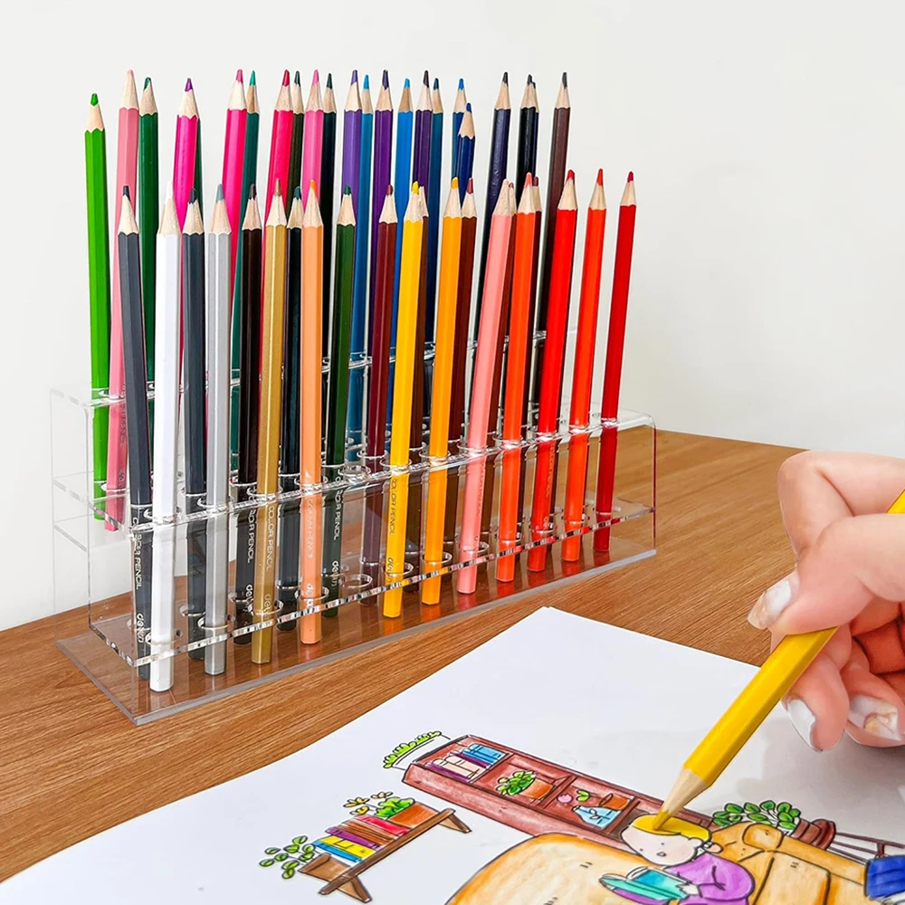 Transparent Acrylic Pen Holder - Desk Setup Shelf recension och pris
