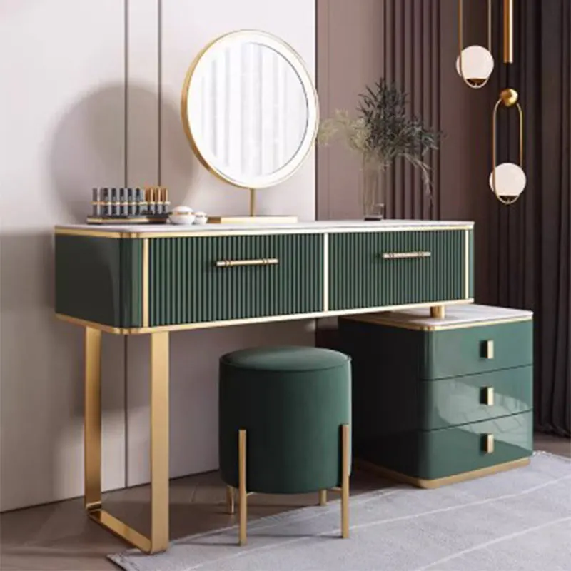 Luxury Storage Dressing Table Women Chair Storage Mirrors Vanity Table Living Room Coiffeuse De Chambre Bedroom Furniture