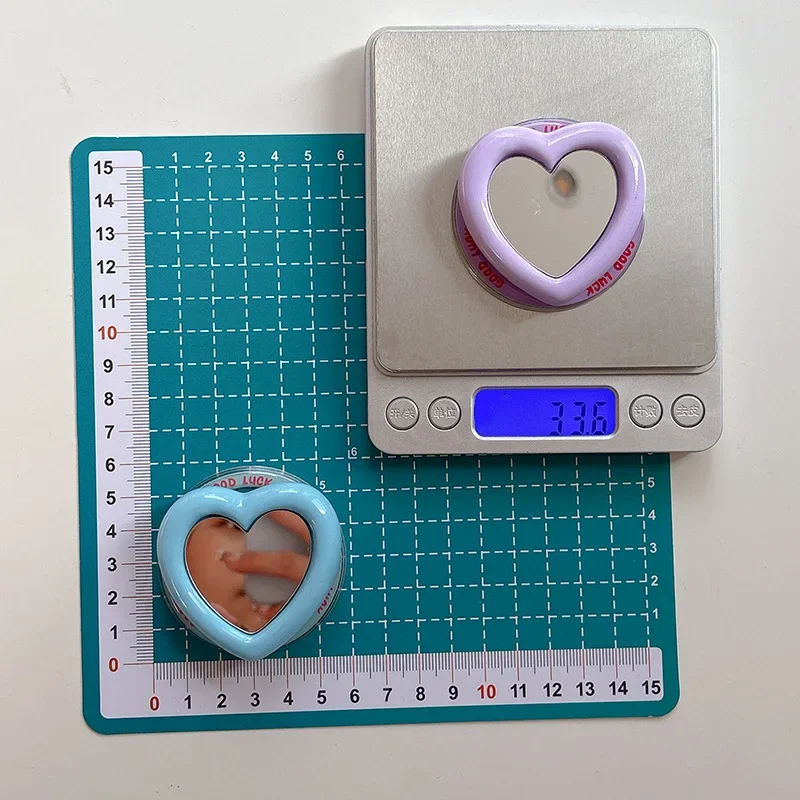 Macaroon Color Love Heart Mirror Magnetic Holder Cute Phone Bracket for iPhone Universal Accessories Finger Holder For Magsafe