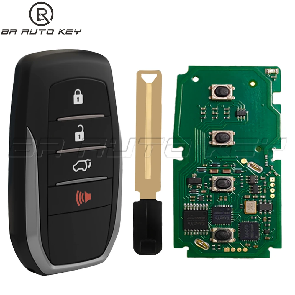 3/4 Button Keyless Go 61A965-0182 Remote Key Fob for Toyota Fortuner VRZ SW4 Key Fob Hilux SRV BM1ET BM1EW 312MHz 434MHz 8A Chip