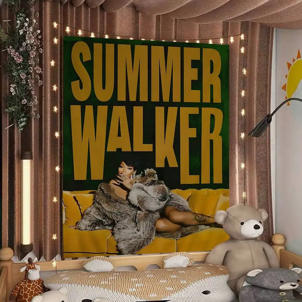 R&B Singer S-Summer Walker Hanging Bohemian Tapestry Indian Buddha Wall Decoration Witchcraft Bohemian Hippie Wall Hanging