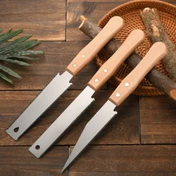 Style Hand Saw Non-slip Wooden Handle Pull Saw Flush Cut Saw Flexible Handsaw Woodworking Cutting Tool Hand Saw