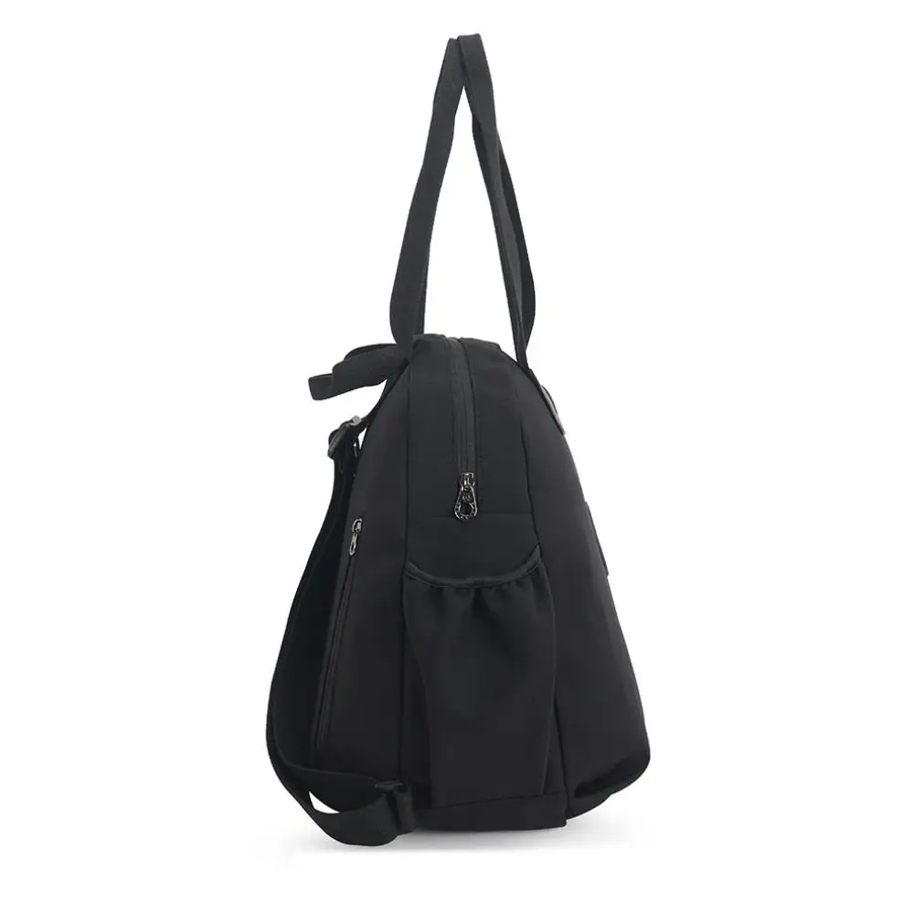 Mochila de viaje de tela Oxford de moda, bolso escolar de gran capacidad, estilo universitario, color negro