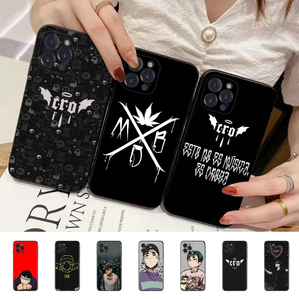 C.R.O Crocraxker Rapper Phone Case Silicone Soft for iphone 16 15 14 13 12 11 Pro Mini XS MAX Plus X Cover