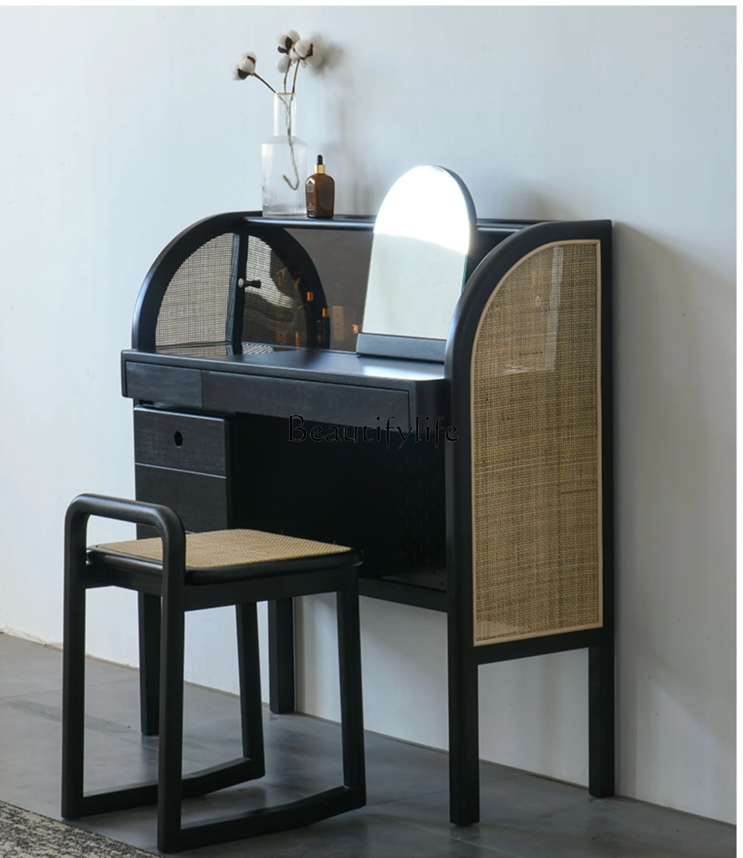 

Nordic Light Luxury Dressing Table Bedroom Modern & Minimalism Small Apartment Makeup Table Girls