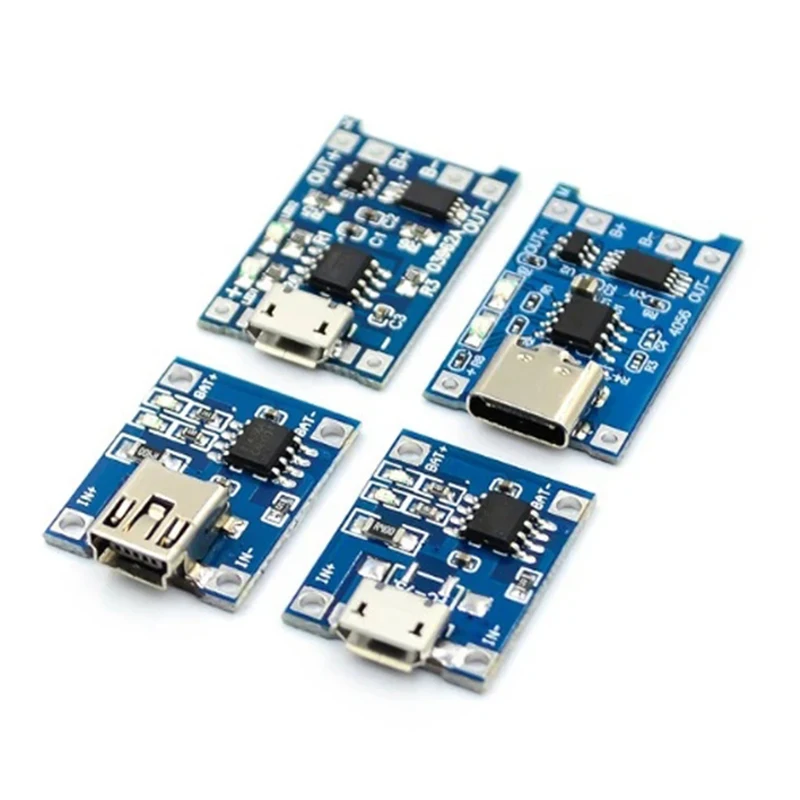 Tp4056 5V 1A Tipo C Micro Usb 18650 Módulo De Cargador De Batería De Litio Placa De Carga Con Protección Función Dual 1A 5V Módulo Diy — -35%, $0.27 Coupon, from $0.50 – 35% descuento – €0.50
