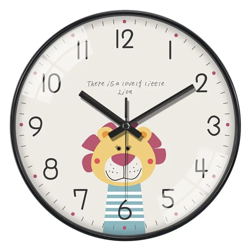 

New Silent Children's Wall Clock Bedroom Cartoon Clock Clock Living Room Wall Hanging Home Fashion