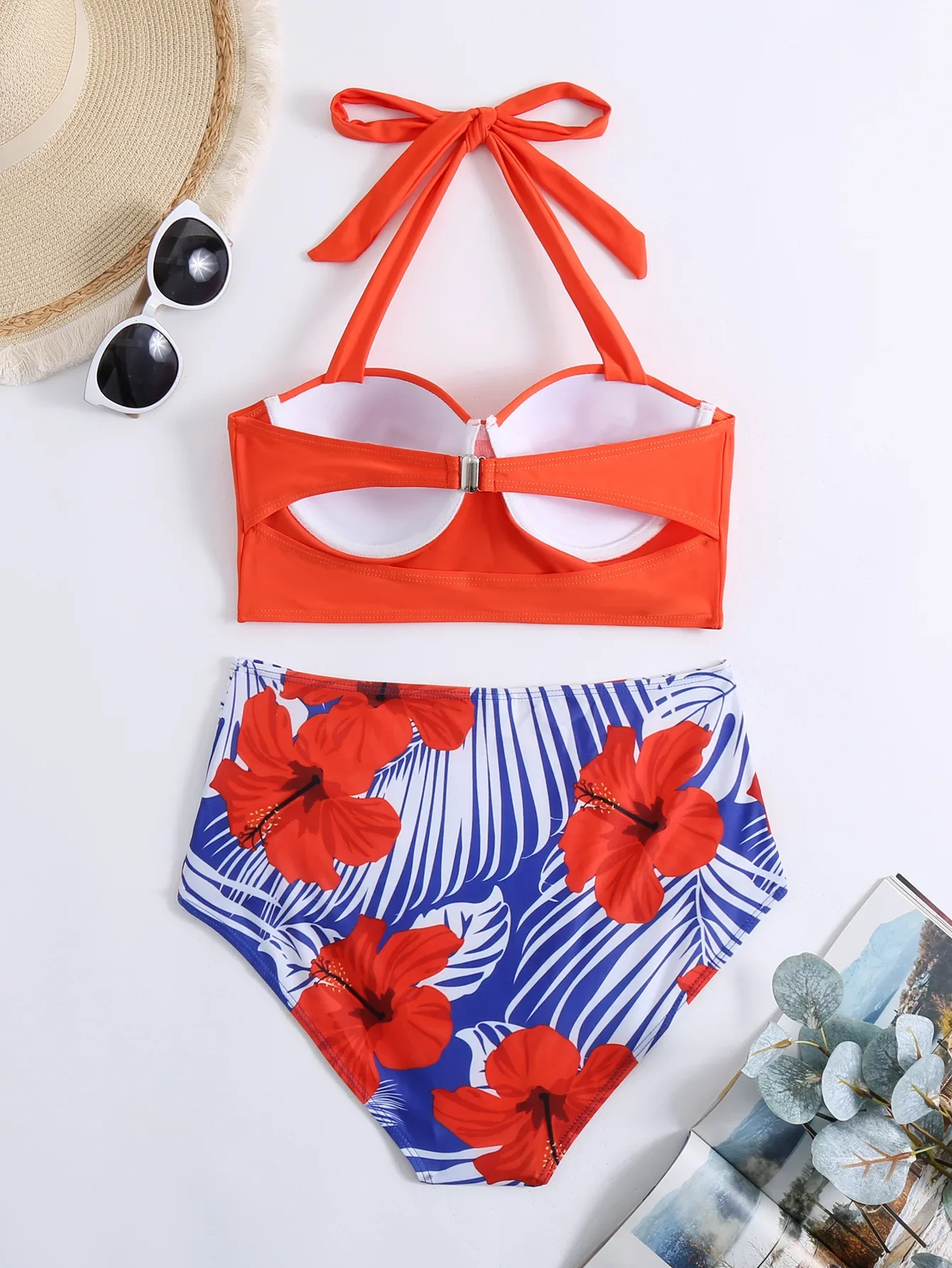 2024 Push Up Brazilian Bikinis Swimwear Women Swimsuit High Waist Bikini Set Bathing Suit Female Summer Floral Print Beach Wear