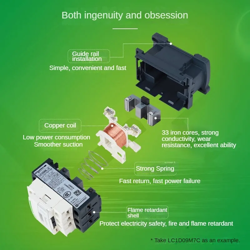 Imagem -02 - Contator Lc1d95 da C.a. de Schneider-b7c C7c E7c F7c M7c Q7c 24v 36v 48v 110v 220v 380v