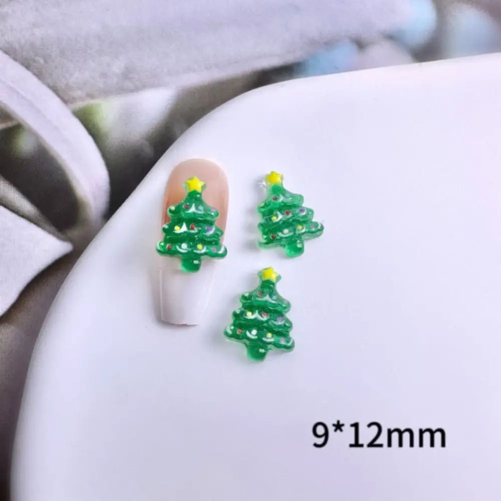 10 Stuks Sneeuwpop Leuke Kerst Nail Art Decoratie Cartoon Mini Nail Art Ornamenten Press-on Nagels DIY Nagel Onderdelen accessoires Vrouwen